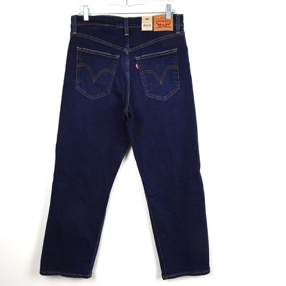 Levi's Ribcage Straight Ankle Jeans Size 31x27 Blue Denim Stretch Distressed - Picture 5 of 11